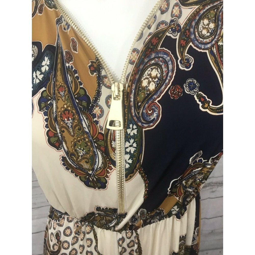 Monroe and Main Paisley Print Pant Jumpsuit size M - Picture 3 of 9